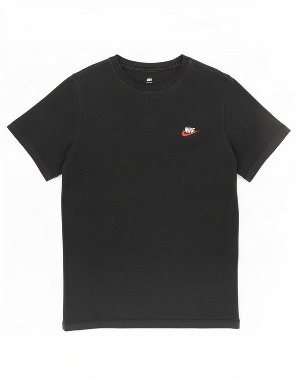 Nike Mens Camiseta Top Médio Algodão Preto