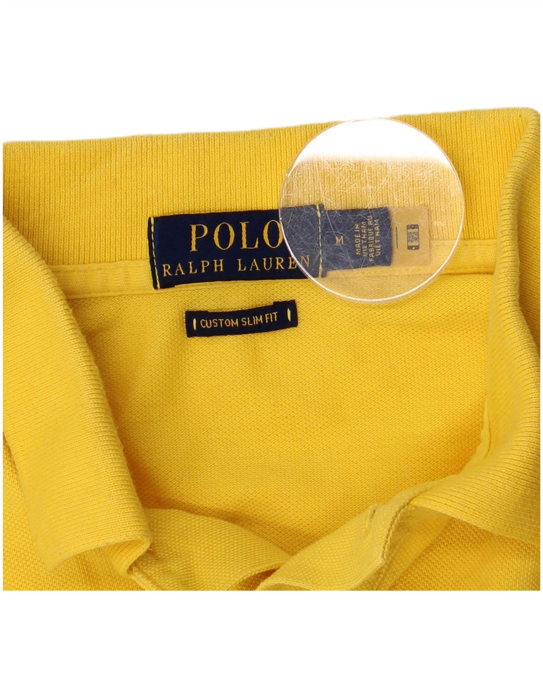 POLO RALPH LAUREN Camisa polo masculina personalizada Slim Fit médio amarelo