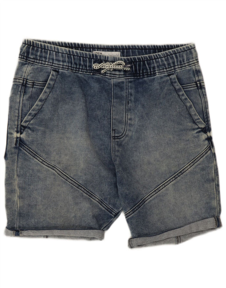 Zara Shorts jeans masculino grande W32 azul algodão
