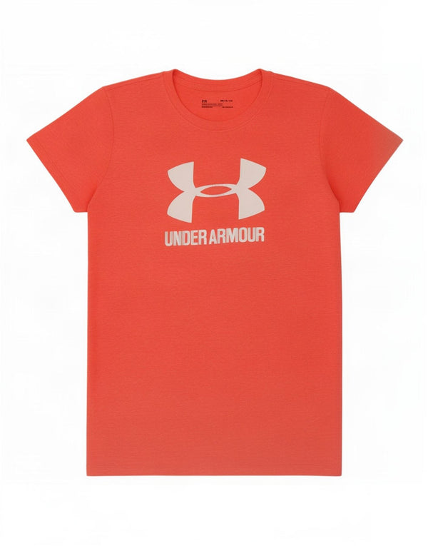 Camiseta masculina Under Armour Heat Gear Graphic Top pequeno algodão laranja