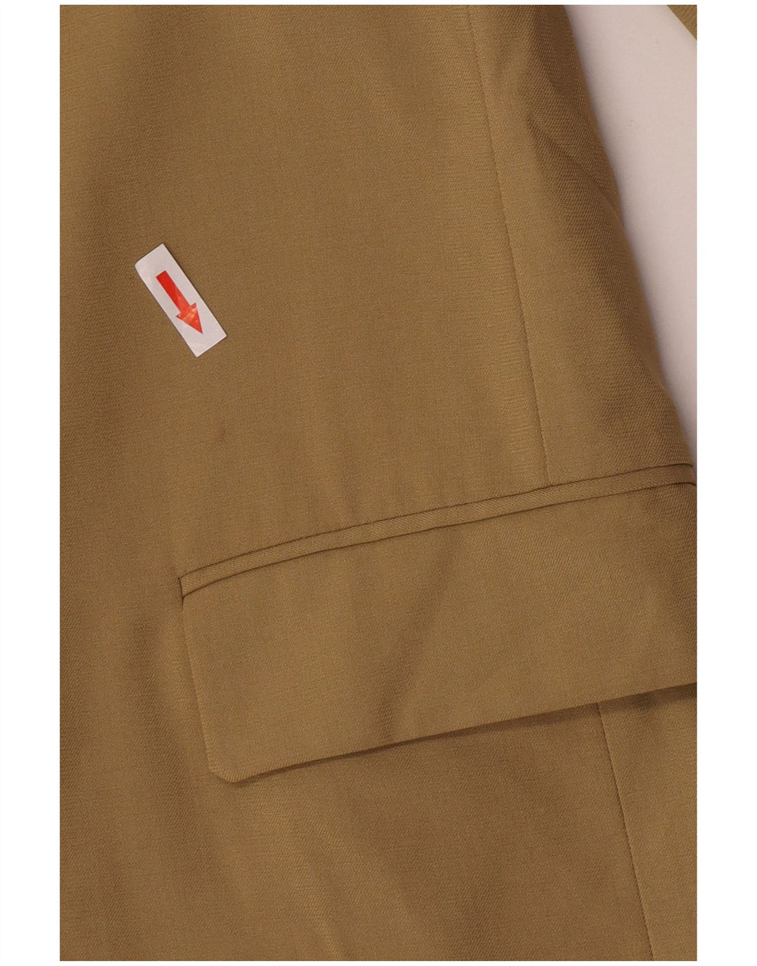 Jaqueta blazer feminina Topshop com peito duplo Reino Unido 12 poliéster bege médio