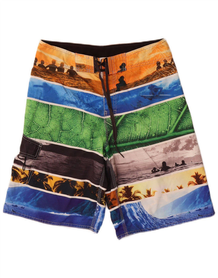 Shorts de natação masculino Billabong gráfico médio listrado multicolorido