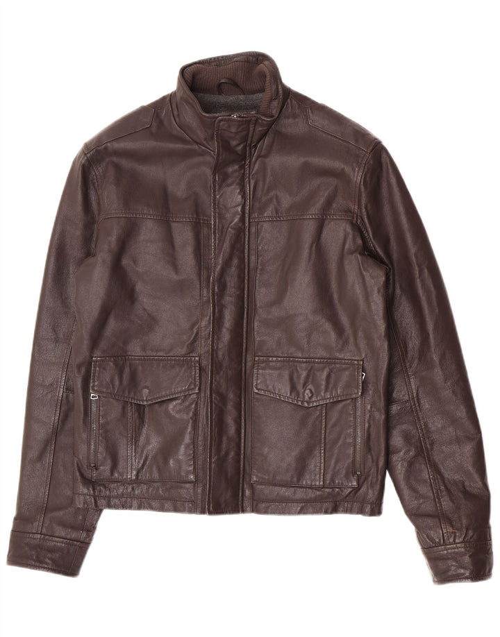 Jaqueta de couro masculina Conbipel IT 48 couro marrom médio