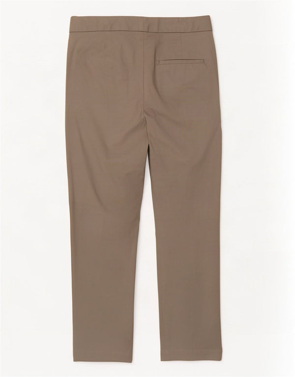 Calça feminina Marks & Spencer Crop Suit UK 10 pequena W27 L23 algodão bege