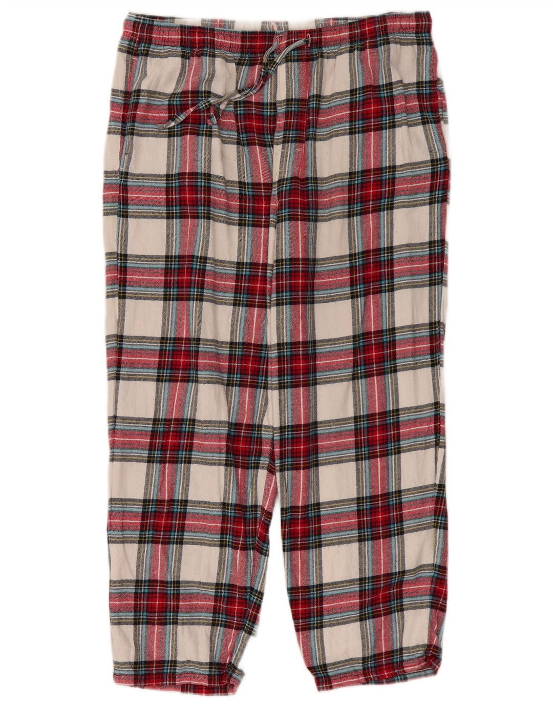 Calça chino feminina Marks & Spencer grande W34 L26 xadrez multicolorido