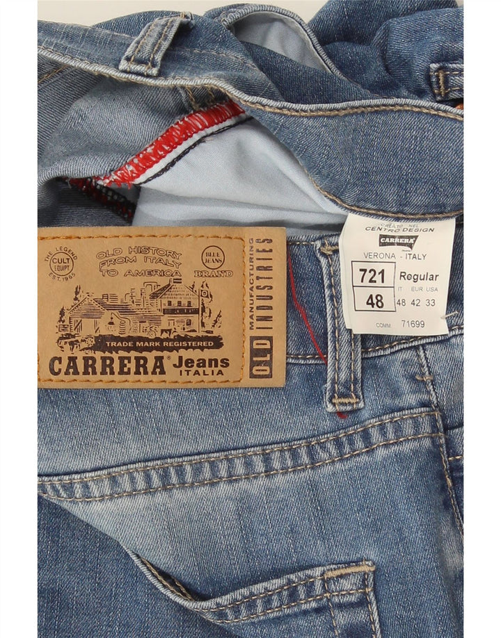 Carrera Masculino 721 Shorts Jeans W33 Médio Azul Algodão
