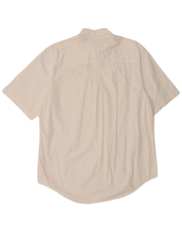 Camisa masculina de manga curta Timberland médio branco algodão