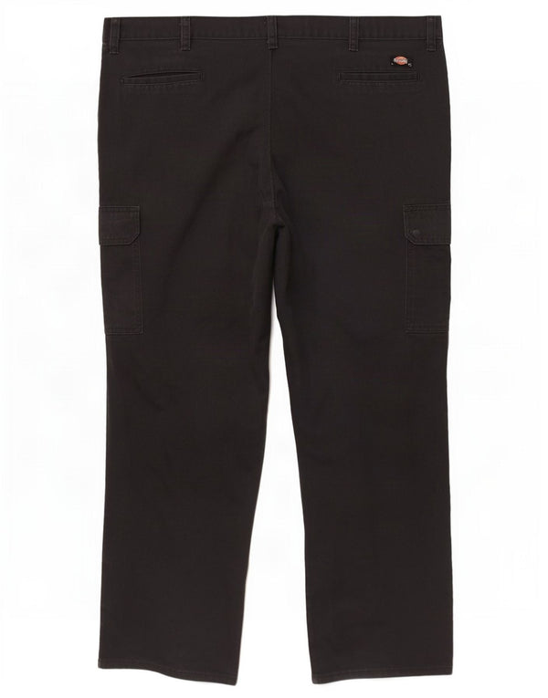 Calças cargo retas masculinas Dickies W42 L32 poliéster preto