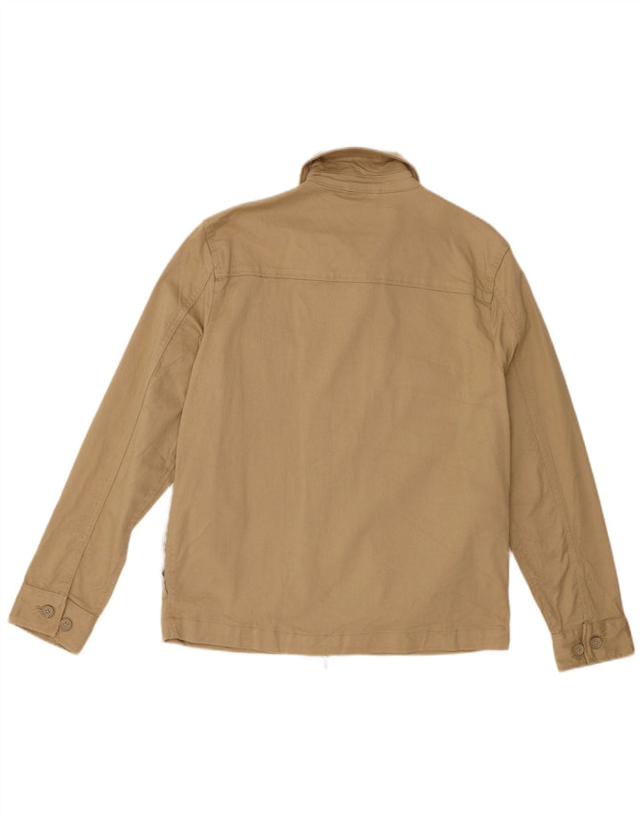 Jaqueta bomber masculina ZARA Reino Unido 38 algodão bege médio