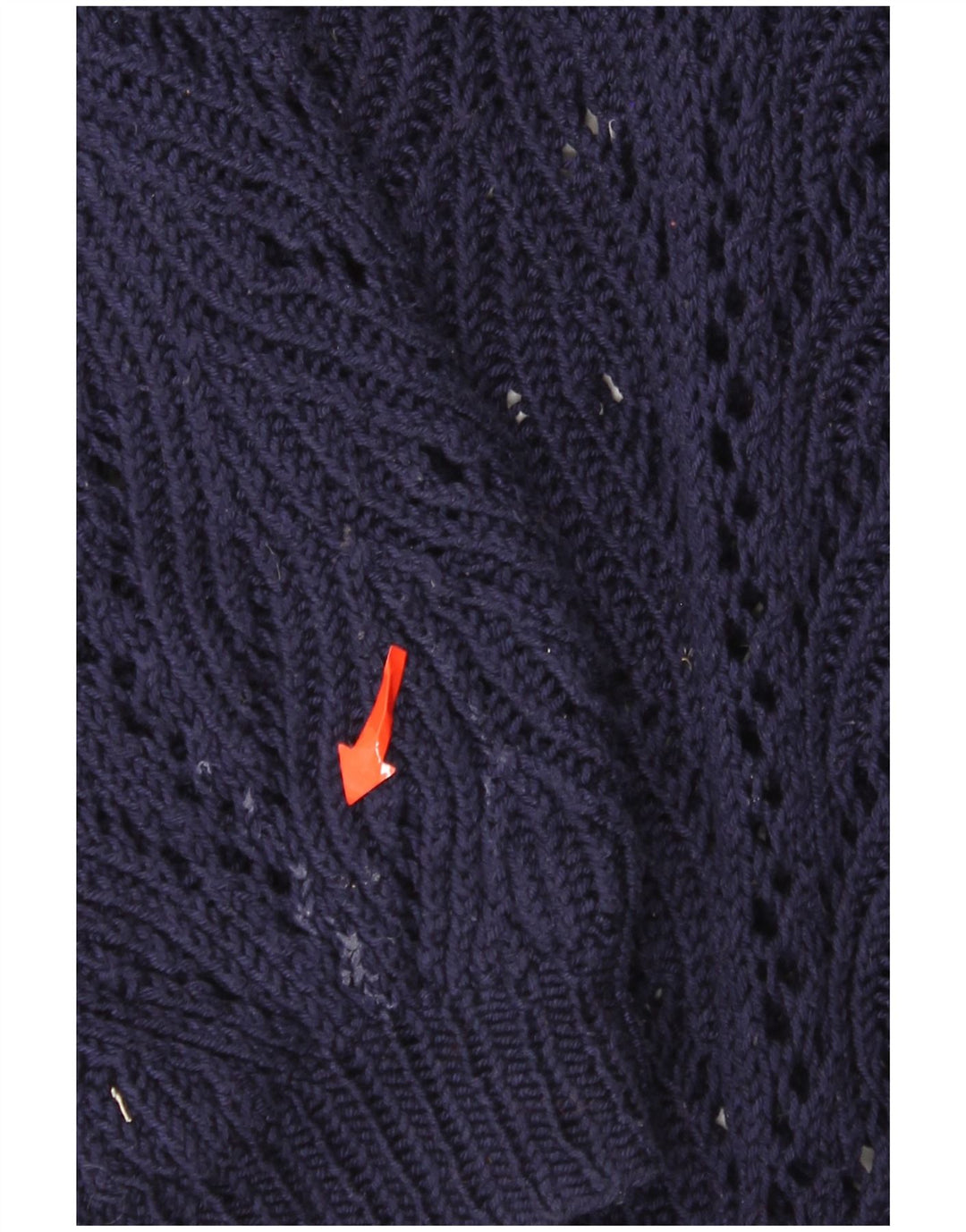 Suéter vintage feminino grande com gola redonda Reino Unido 18 XL azul marinho