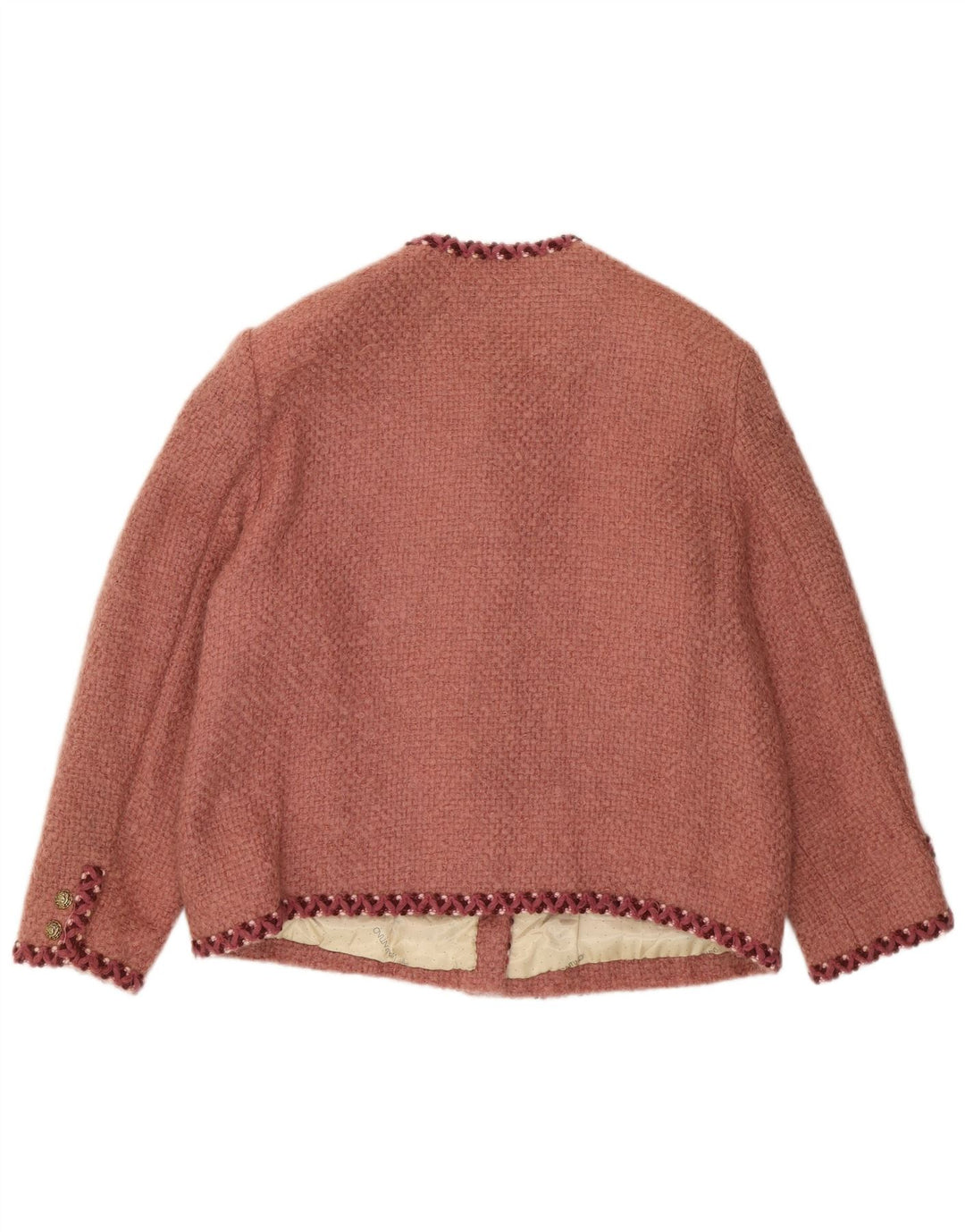 Jaqueta blazer vintage feminina com 5 botões Reino Unido 14 vermelho médio