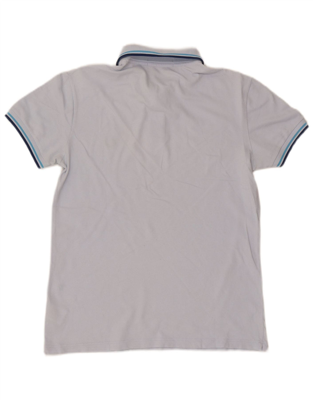 Camisa polo masculina Fred Perry de algodão listrado azul médio