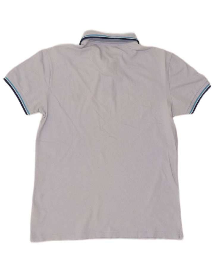 Camisa polo masculina Fred Perry de algodão listrado azul médio