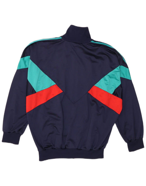 Adidas Mens Treino Top Jacket 2XL Azul Marinho Colorblock Poliéster