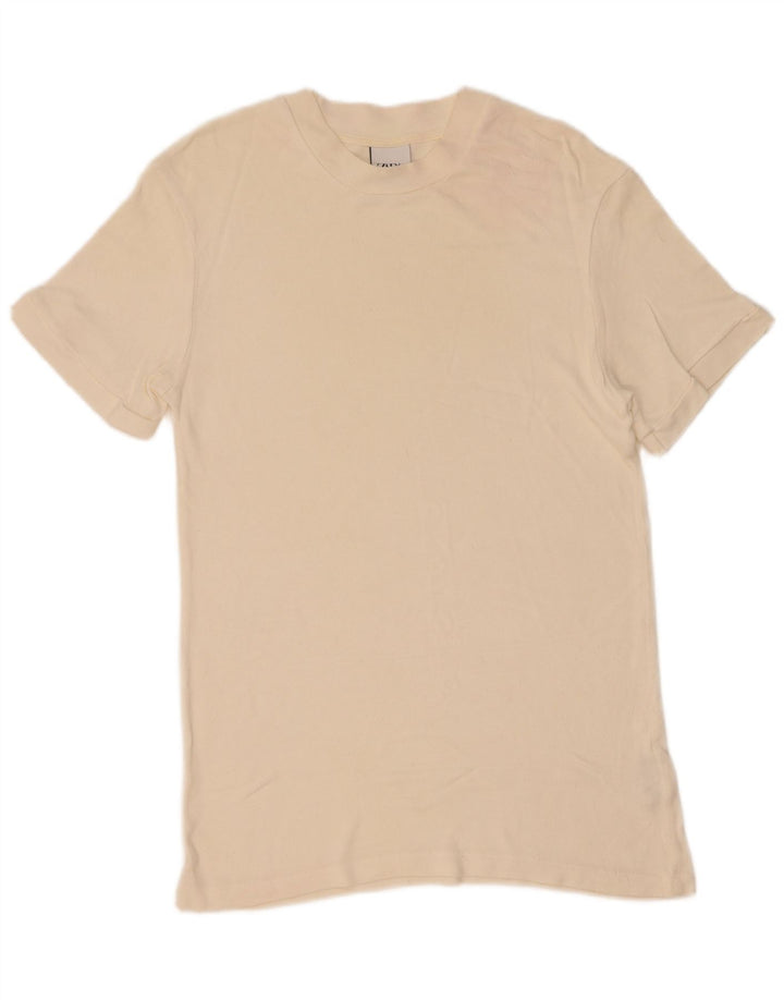Camiseta masculina Zara Top médio off white