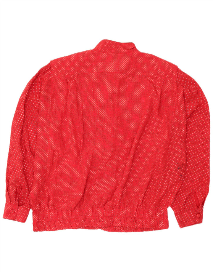 Blusa feminina oversized YESSICA EU 40 poliéster manchado vermelho médio