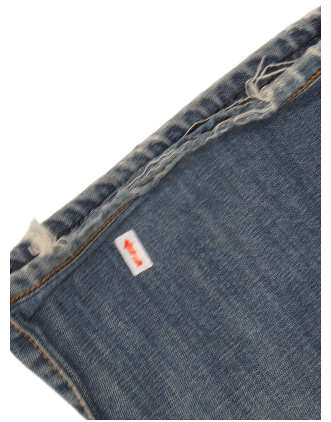 ARMANI Mens Graphic Straight Jeans W34 L30 Azul Algodão