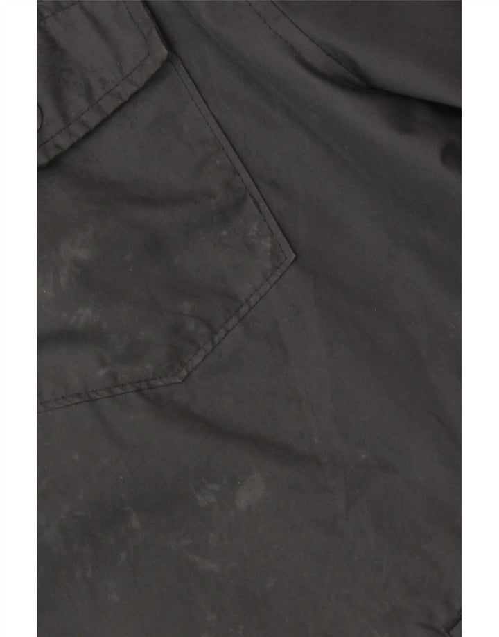 Jaqueta corta-vento masculina Levi's com capuz UK 38 poliéster preto médio