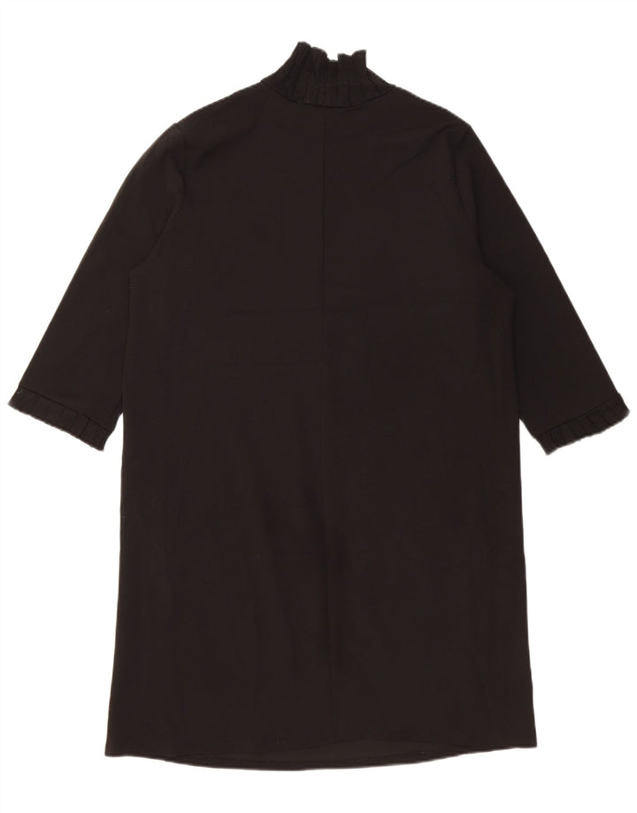 Vestido feminino Zara manga 3/4 Reino Unido 14 médio preto