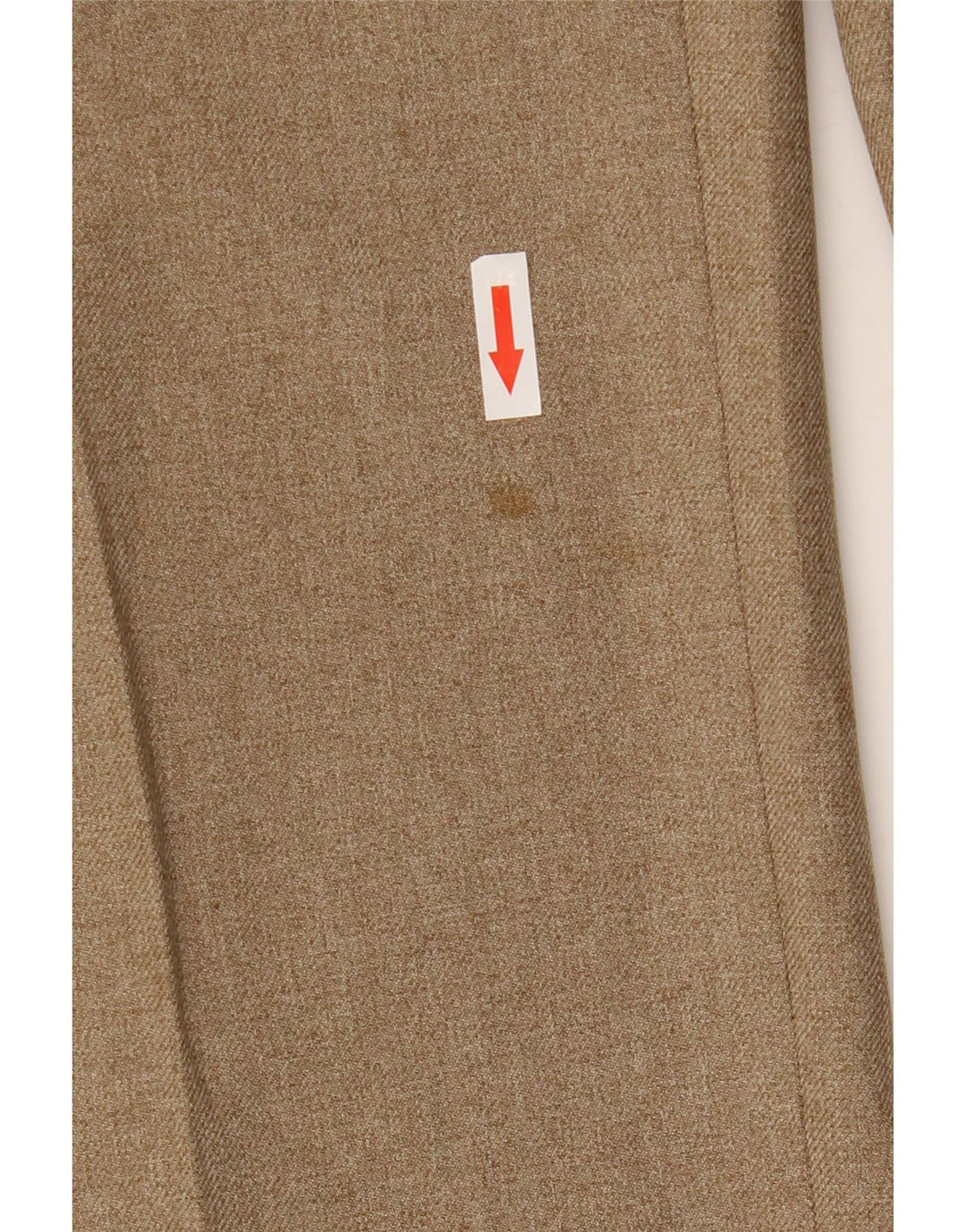 Calça chino reta masculina Marks & Spencer W32 L31 poliéster bege