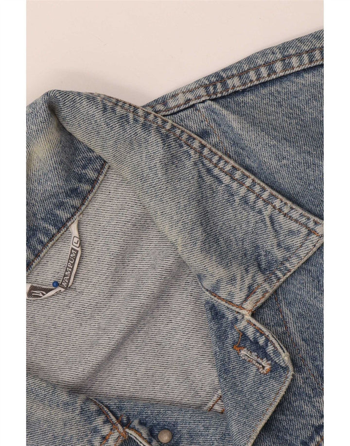 Jaqueta jeans feminina Wampum UK 16 grande azul