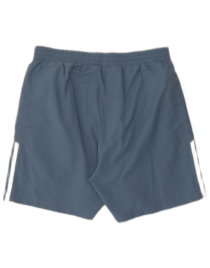 Shorts esportivos masculinos Adidas médio azul poliéster