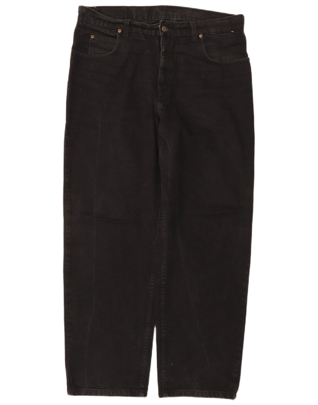 Lee Mens Kansas Straight Jeans W38 L30 Algodão Preto