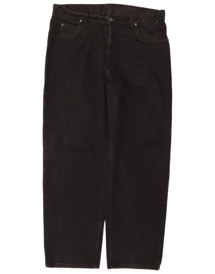 Lee Mens Kansas Straight Jeans W38 L30 Algodão Preto