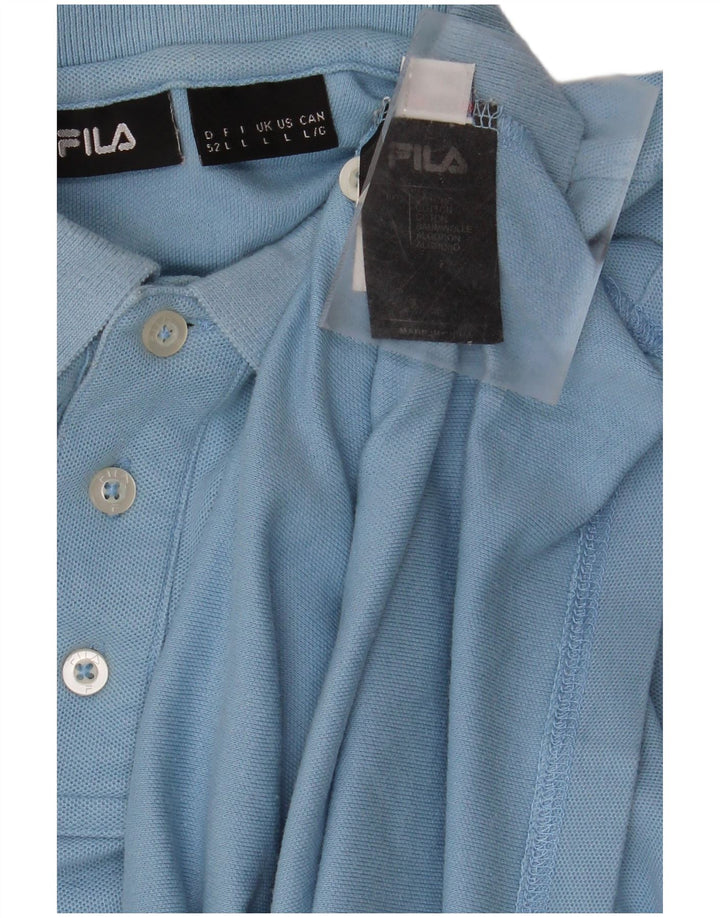 Camisa polo masculina FILA grande algodão azul