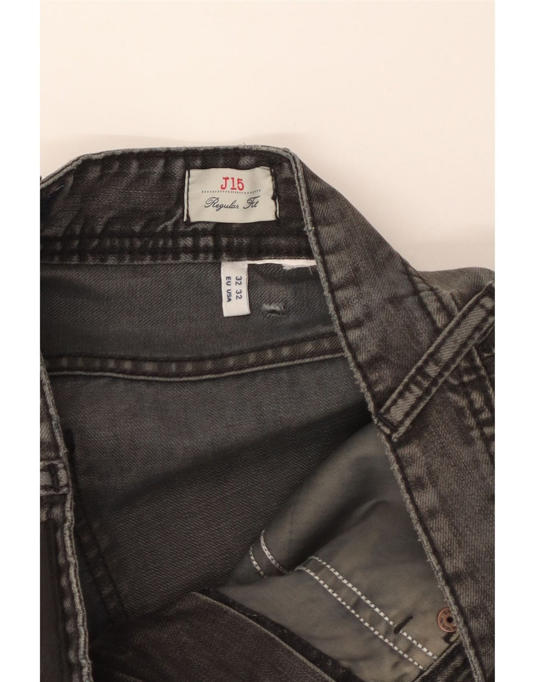 Armani masculino J15 Regular Fit Jeans retos W32 L27 cinza