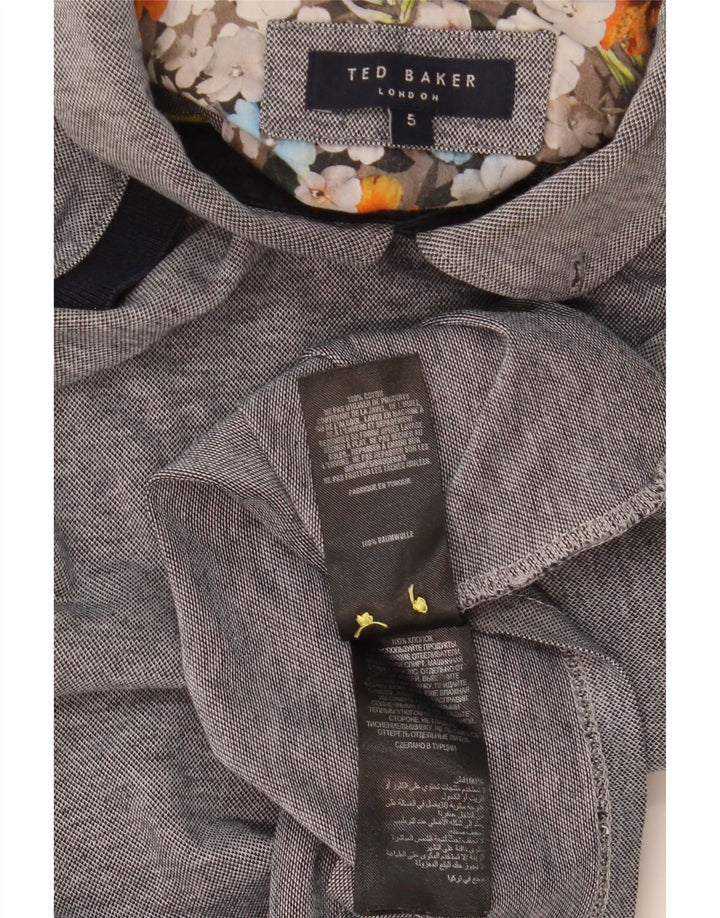 Camisa polo masculina TED BAKER tamanho 5 XL algodão cinza