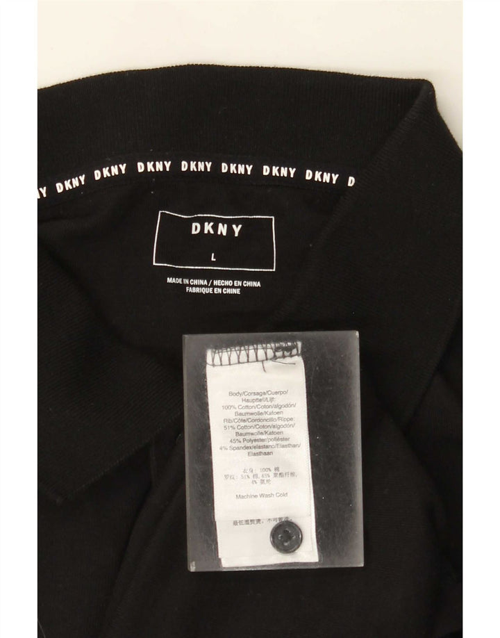 Camisa polo masculina Dkny grande algodão preto