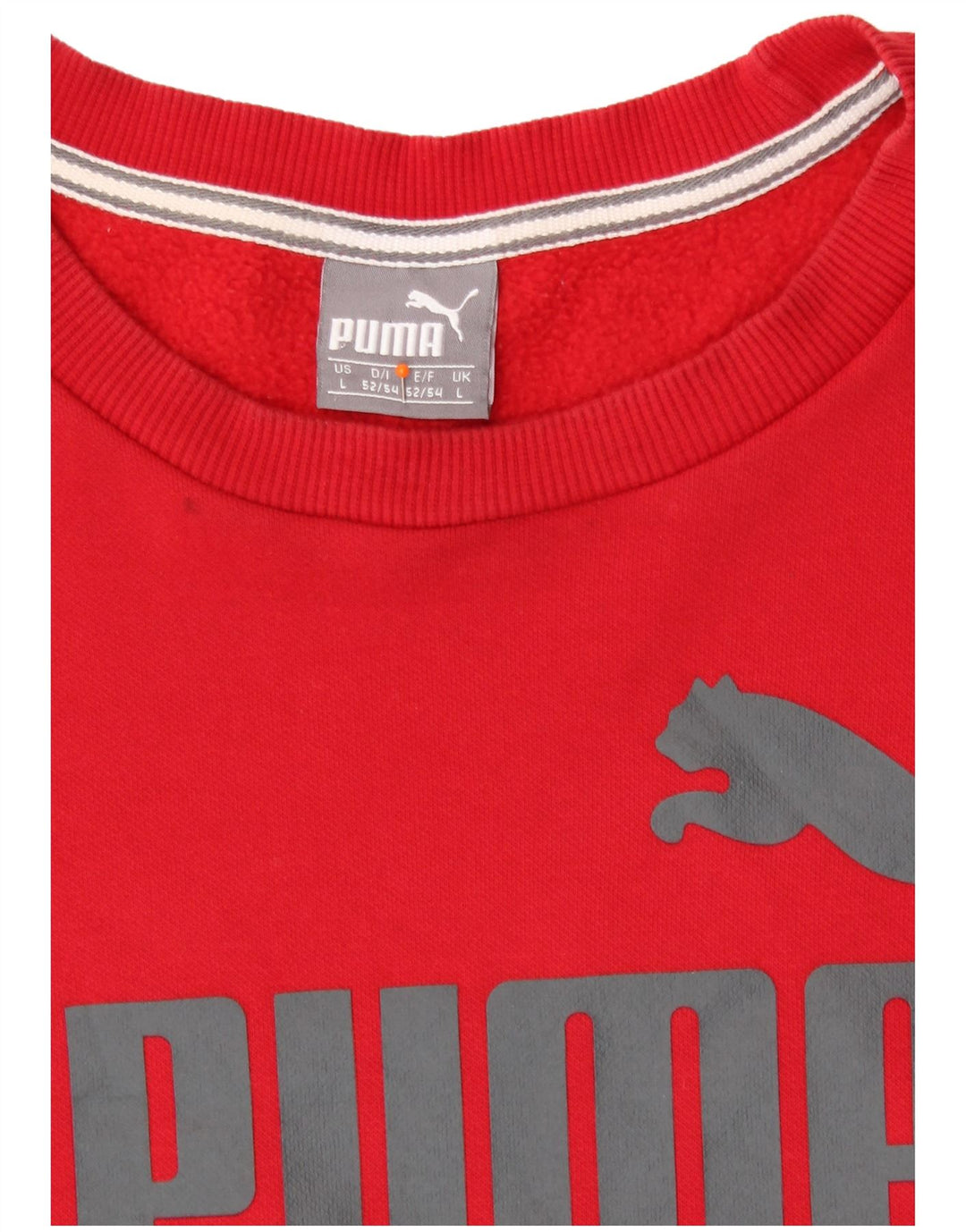 PUMA Mens Graphic Moletom Jumper Grande Vermelho