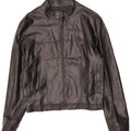 Jaqueta bomber de couro masculina Imperial UK 40 grande preta