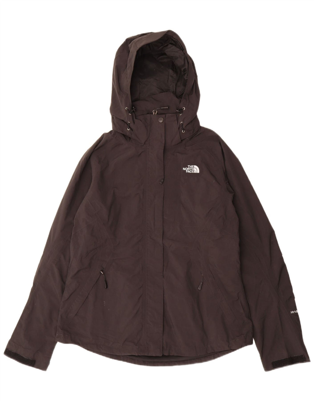 Jaqueta de chuva feminina com capuz Hyvent THE NORTH FACE Reino Unido 16 grande nylon preto