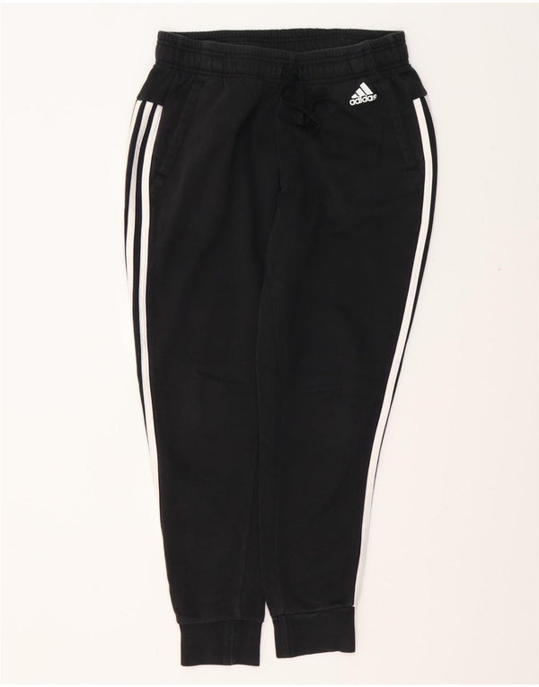 ADIDAS Womens Tracksuit Pants Joggers UK 8/10 Pequeno Algodão Preto