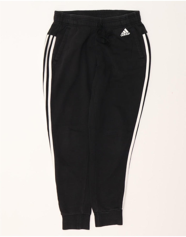 ADIDAS Womens Tracksuit Pants Joggers UK 8/10 Pequeno Algodão Preto