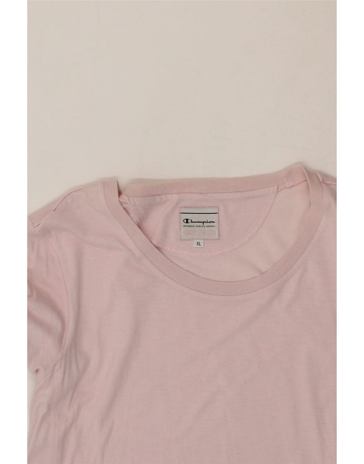 CHAMPION Womens T-Shirt Top UK 18 XL Pink Cotton Vintage Champion and Second-Hand Champion from Messina Hembry 