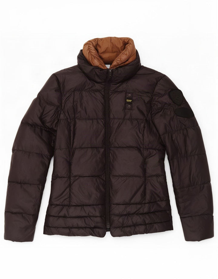 Jaqueta feminina acolchoada com capuz Blauer UK 12 poliamida preta média