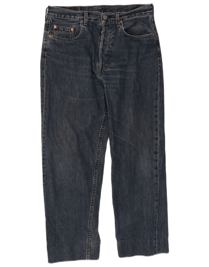 Jeans retos masculinos Levi's W32 L26 algodão azul