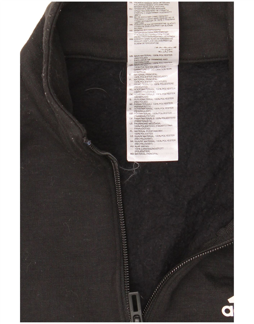 Adidas Womens Crop Graphic Crop Moletom Jumper UK 4/6 XS Preto Poliéster