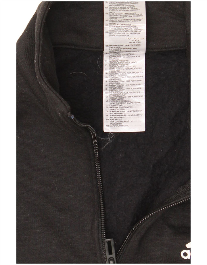 Adidas Womens Crop Graphic Crop Moletom Jumper UK 4/6 XS Preto Poliéster