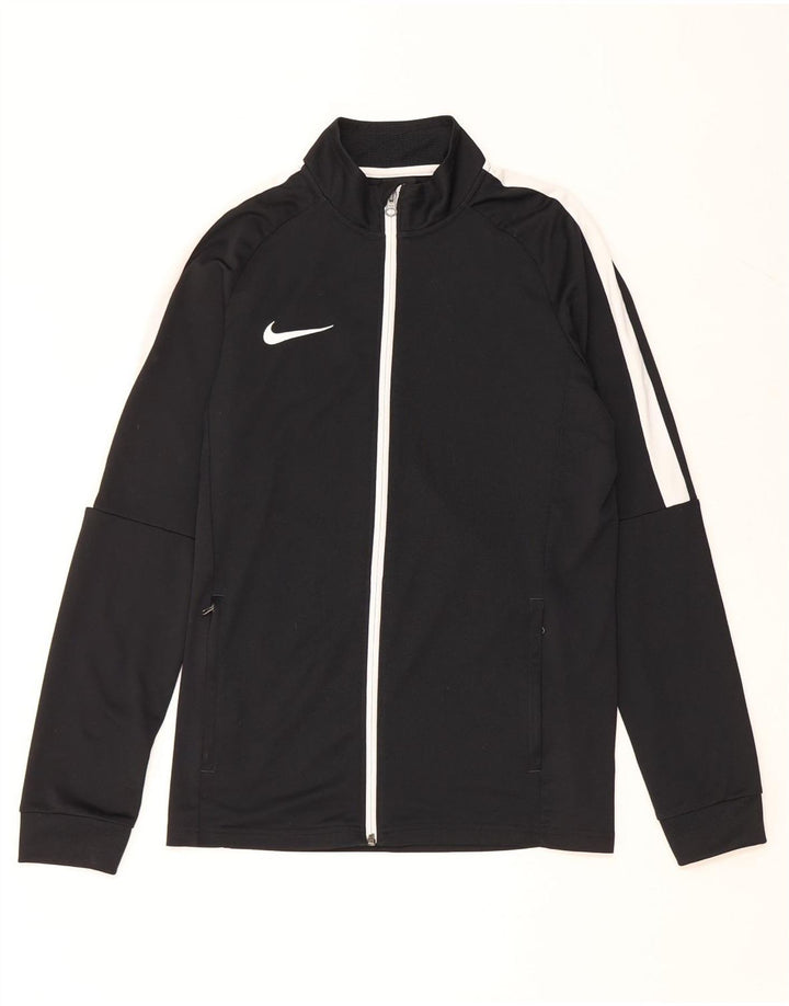 NIKE Mens Tracksuit Top Jacket Médio Preto Colourblock Poliéster