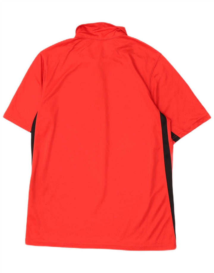 Camisa polo masculina Nike Dri Fit médio vermelho colorblock poliéster