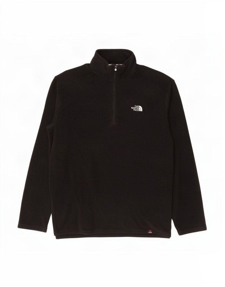 Suéter de lã masculino The North Face com zíper e gola média poliéster preto