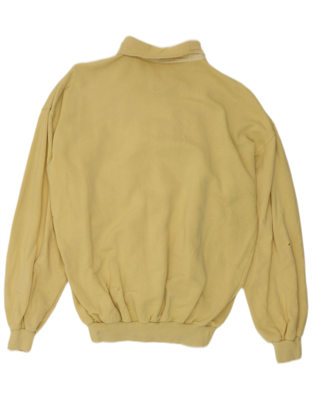 Think Pink Mens Polo Neck Moletom Jumper IT 50 Algodão Amarelo Médio