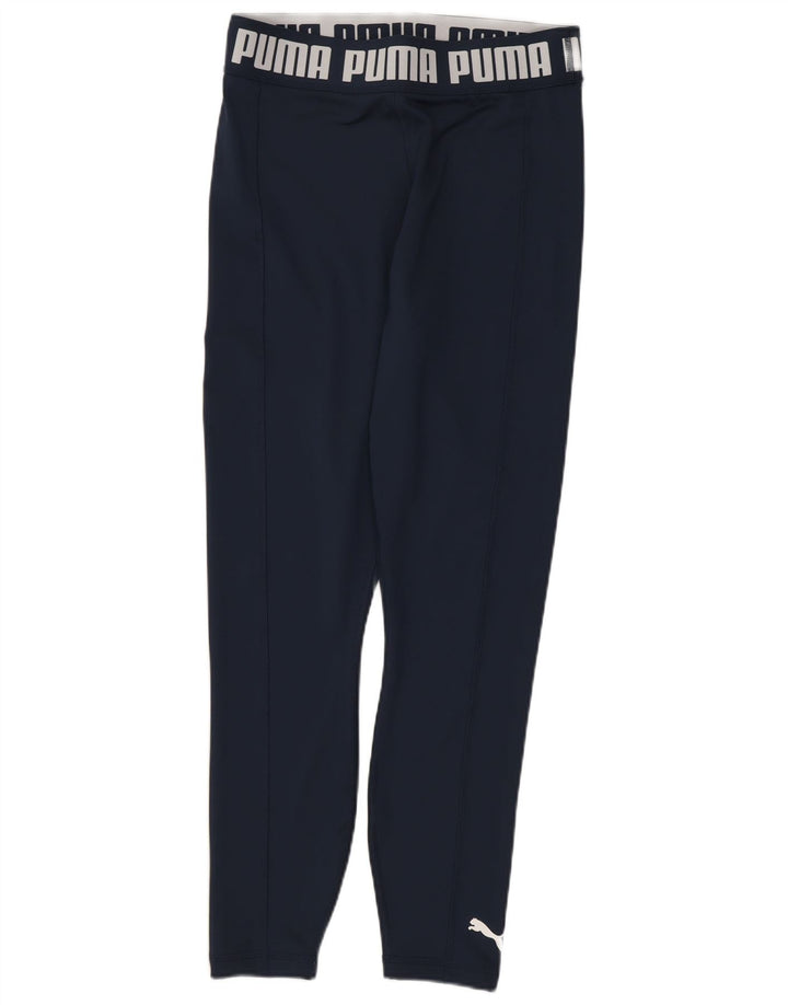 Leggings Puma Feminino UK 10 Pequeno Azul Marinho