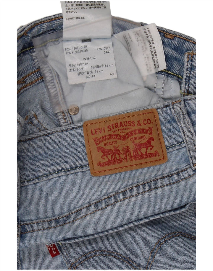 Calça jeans feminina LEVI'S 711 skinny W26 L32 azul algodão