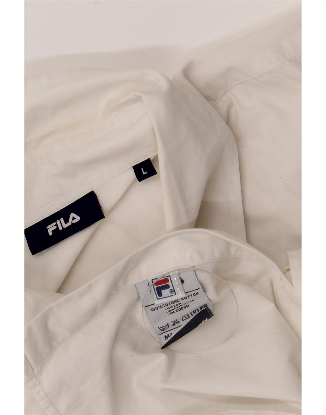 Camisa masculina Fila grande algodão branco