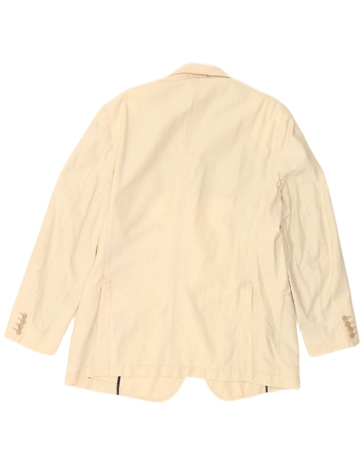 Jaqueta blazer masculina Massimo Dutti com 2 botões EU 56 XL algodão bege